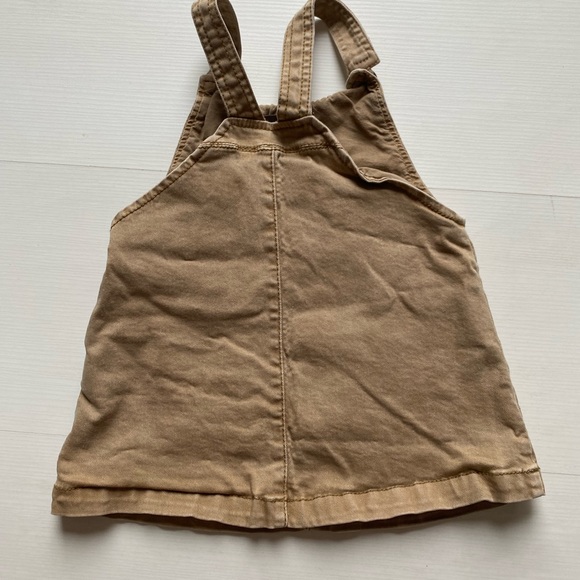 Zara Baby girl khaki Pinafore size 6-9 months - Picture 4 of 4